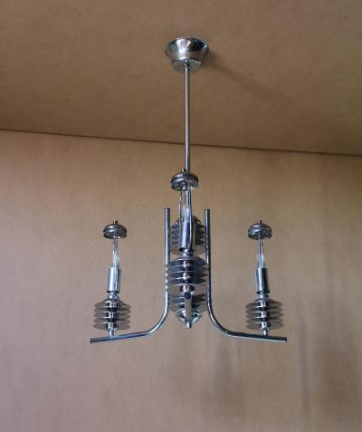 French 1970s Modernist Chandelier