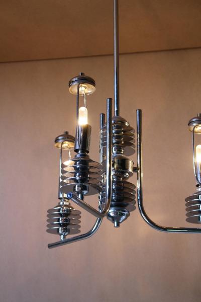 French 1970s Modernist Chandelier