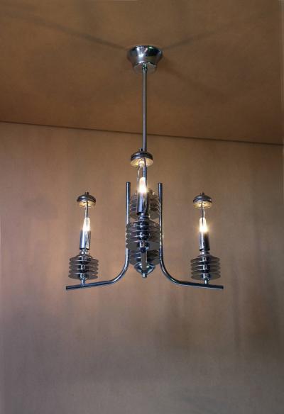 French 1970s Modernist Chandelier
