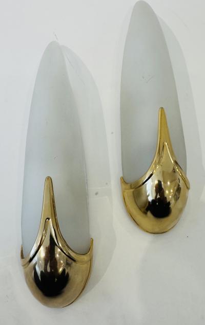 French 1980s Space Age Wall Lamps