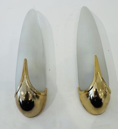 French 1980s Space Age Wall Lamps