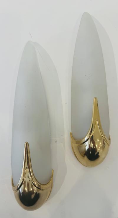 French 1980s Space Age Wall Lamps