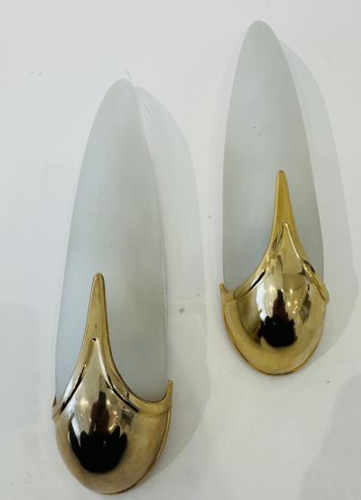 French 1980s Space Age Wall Lamps