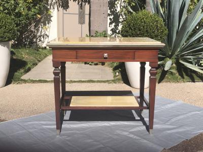 French 19th C Marble Top Pastry Table