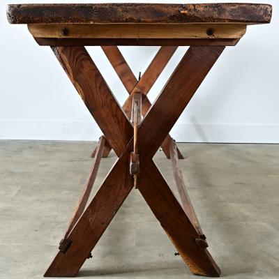 French 19th Century Alpine Pine Oak Cheesemaker s Table