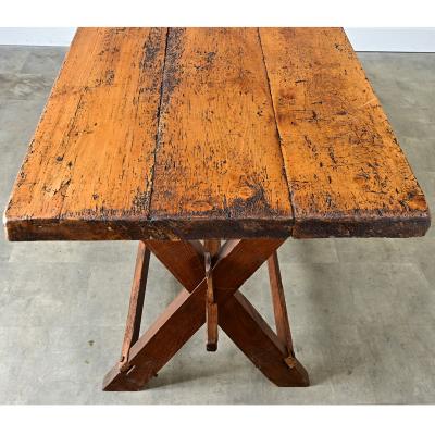 French 19th Century Alpine Pine Oak Cheesemaker s Table