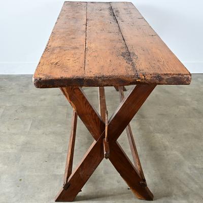 French 19th Century Alpine Pine Oak Cheesemaker s Table