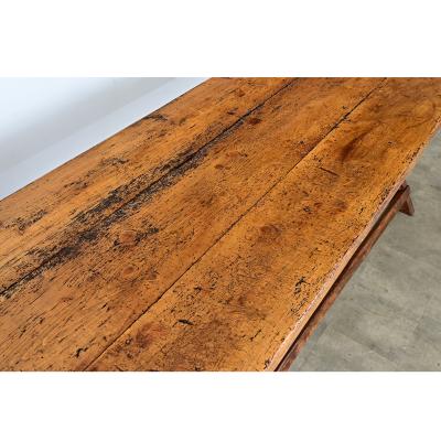 French 19th Century Alpine Pine Oak Cheesemaker s Table