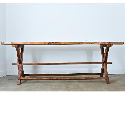 French 19th Century Alpine Pine Oak Cheesemaker s Table