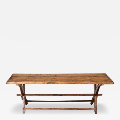 French 19th Century Alpine Pine Oak Cheesemaker s Table