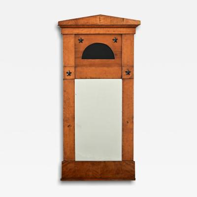 French 19th Century Birch Biedermeier Trumeau