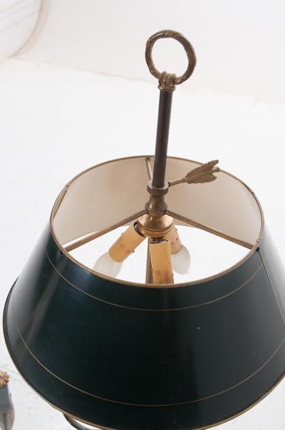 French 19th Century Bouillotte Lamp T le Shade