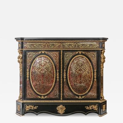 French 19th Century Boulle Napoleon III Two Door Cabinet