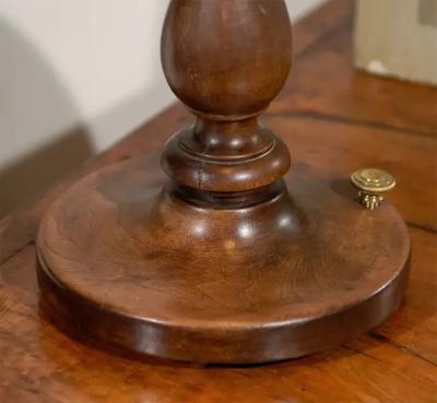 French 19th Century Brass Fabric Scale on Wooden Base by the Maison Piat