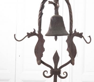 French 19th Century Bronze Bell on Stand