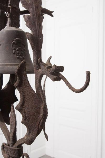 French 19th Century Bronze Bell on Stand