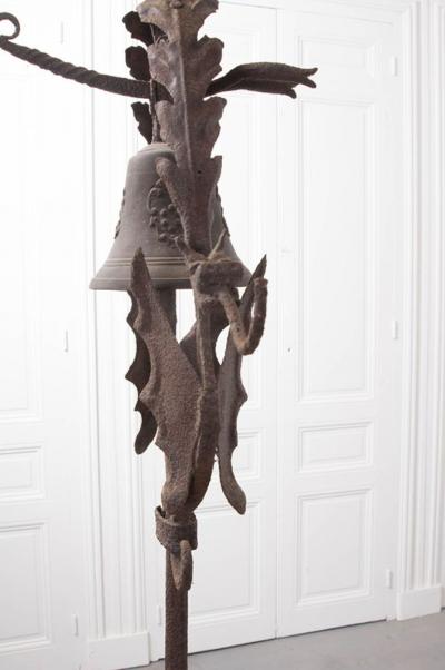 French 19th Century Bronze Bell on Stand