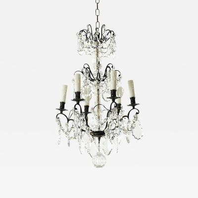 French 19th Century Bronze Crystal Chandelier