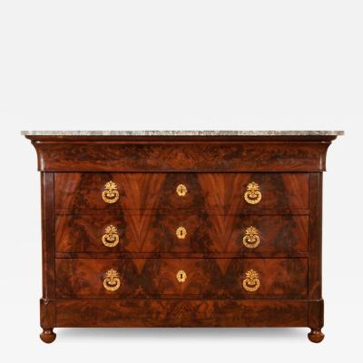 French 19th Century Burl Mahogany Louis Philippe Commode