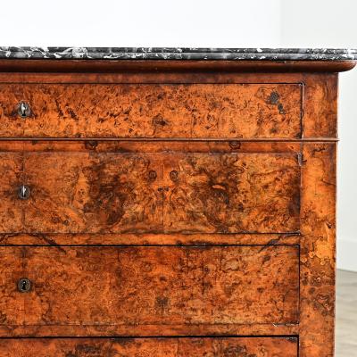 French 19th Century Burl Walnut Louis Philippe Commode