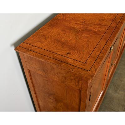 French 19th Century Burl Wood Greek Key Enfilade