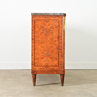 French 19th Century Burled Maple Marble Top Buffet