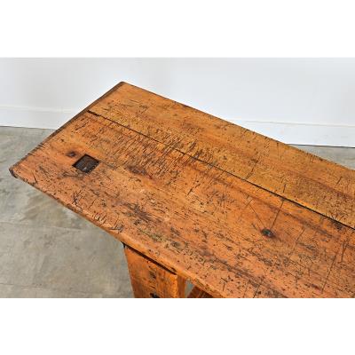 French 19th Century Carpenter s Workbench