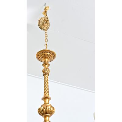 French 19th Century Carved Giltwood Chandelier