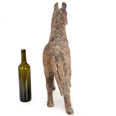 French 19th Century Carved Hardwood Horse Likely Papier M ch Mold Form