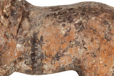 French 19th Century Carved Hardwood Horse Likely Papier M ch Mold Form