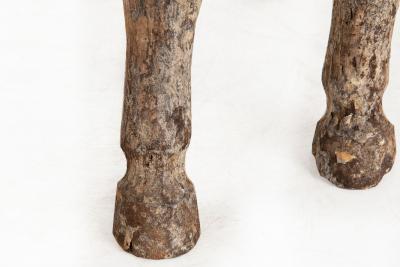 French 19th Century Carved Hardwood Horse Likely Papier M ch Mold Form