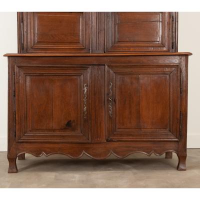 French 19th Century Carved Oak Buffet a deux Corps