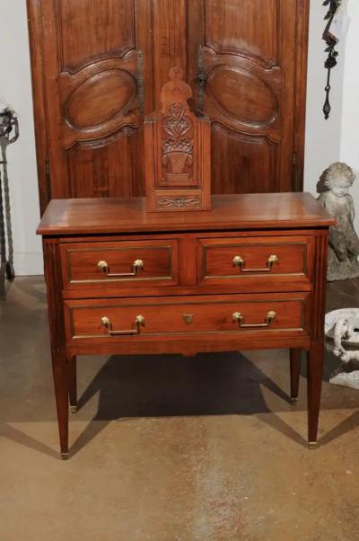French 19th Century Carved Walnut Farinerio Decorative Box with Floral Decor