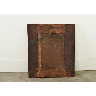 French 19th Century Carved and Inlay Burl Wood Mirror