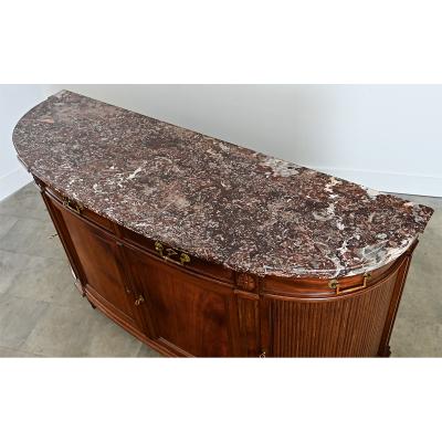 French 19th Century Demilune Mahogany Enfilade