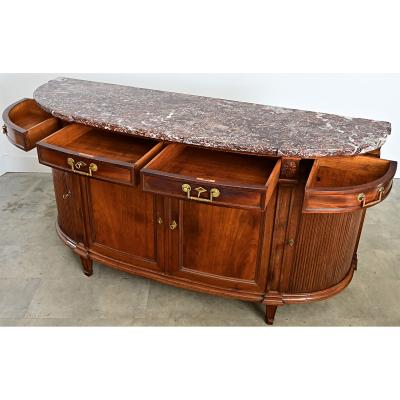 French 19th Century Demilune Mahogany Enfilade