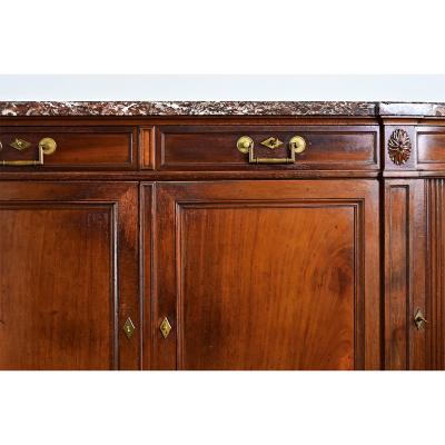 French 19th Century Demilune Mahogany Enfilade