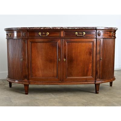 French 19th Century Demilune Mahogany Enfilade