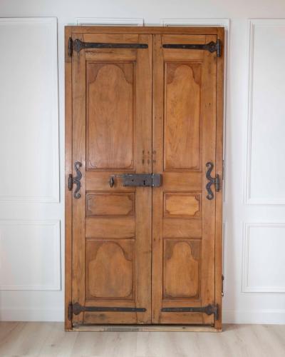 French 19th Century Double leaf Double sided Walnut Communication Door