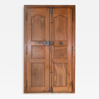 French 19th Century Double sided Double leaf Walnut Communication Door