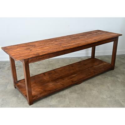 French 19th Century Drapery Table Workbench