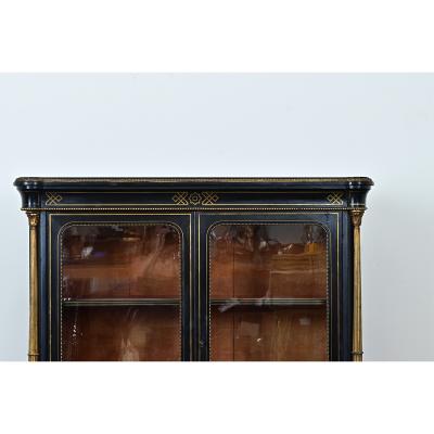 French 19th Century Ebonized Bibliotheque