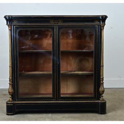 French 19th Century Ebonized Bibliotheque