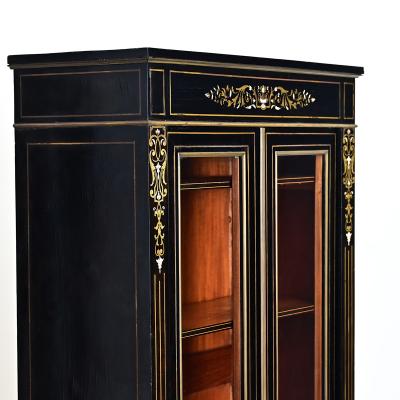 French 19th Century Ebonized Inlay Petite Bibliotheque