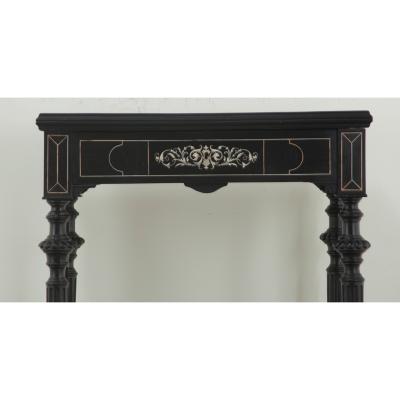 French 19th Century Ebonized Inlay Vanity