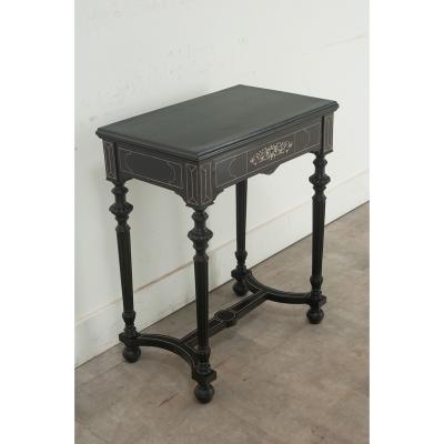 French 19th Century Ebonized Inlay Vanity