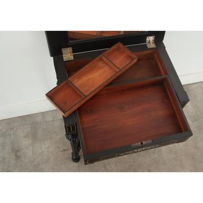 French 19th Century Ebonized Inlay Vanity