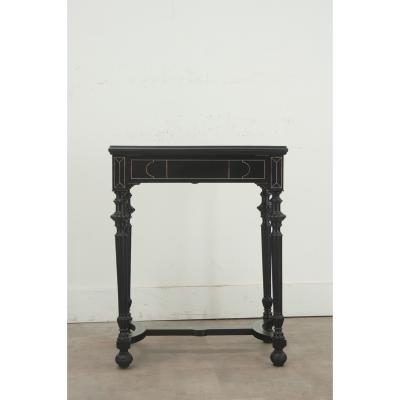 French 19th Century Ebonized Inlay Vanity