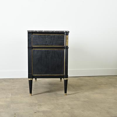 French 19th Century Ebonized Louis XVI Style Commode