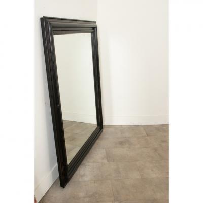 French 19th Century Ebony Bistro Mirror